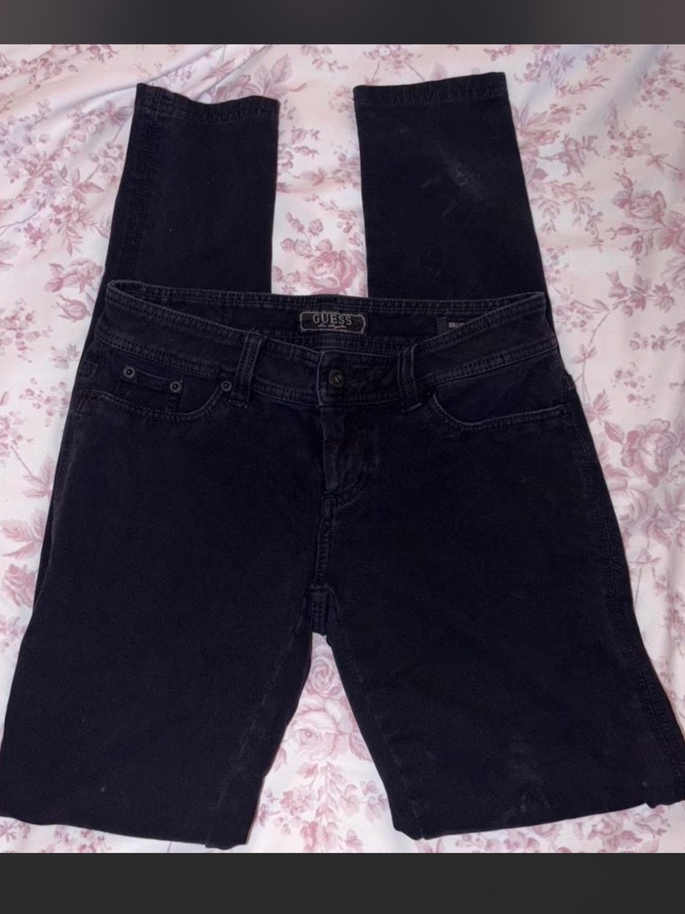 Guess black skinny stretchy jeans